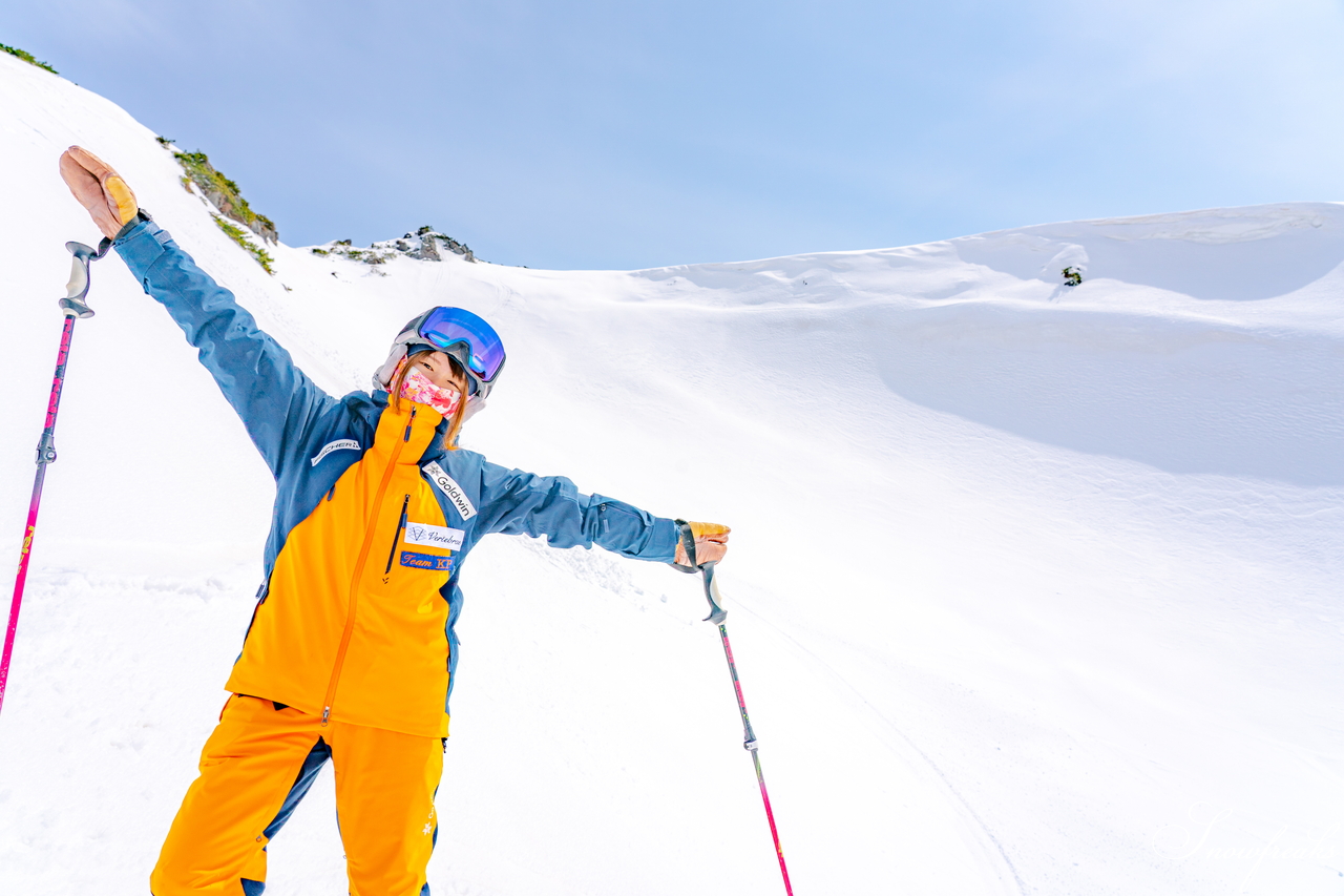 TeamKP・秋山穂香さんが滑る、絶景・春の大雪山旭岳(*^^*)